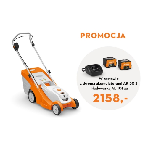 Kosiarka akumulatorowa STIHL RMA 239 2x AK 30 S i AL 101 GRATIS !